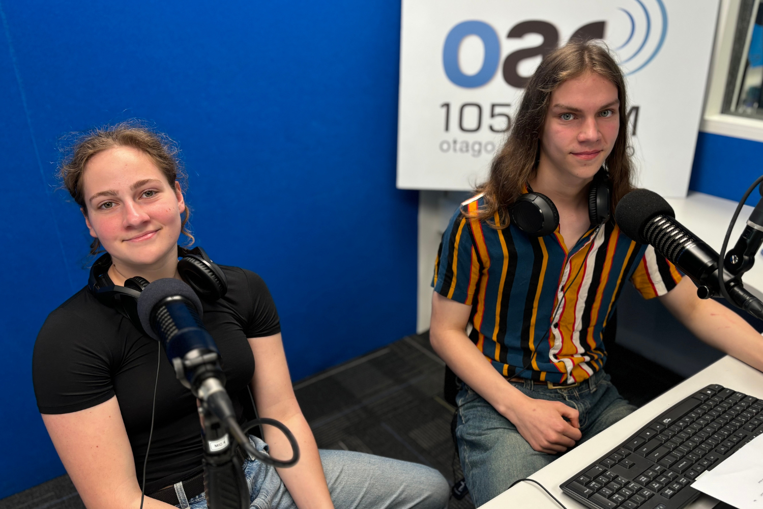 June and Micah in Studio