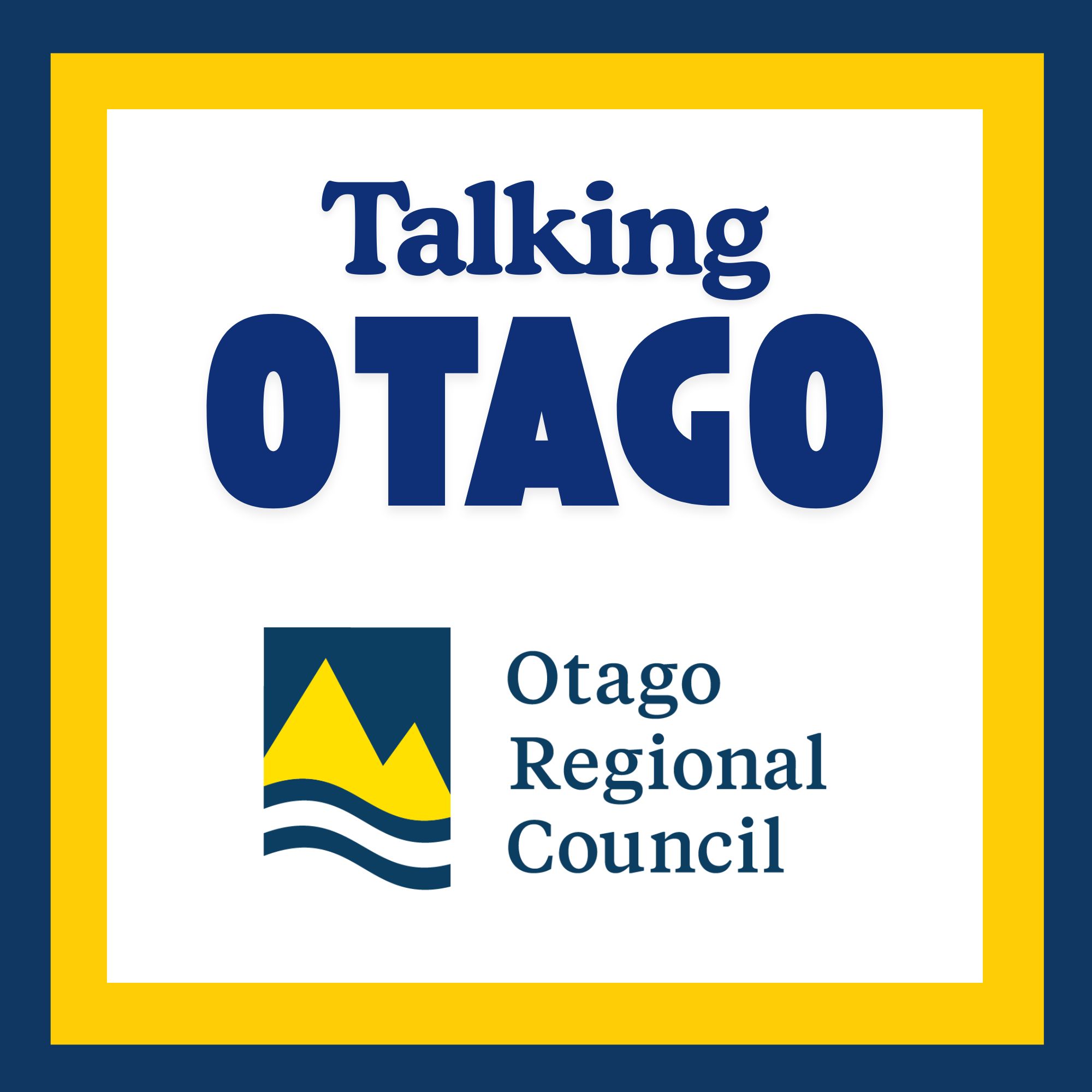 Talking Otago Podcast Image with ORC Logo