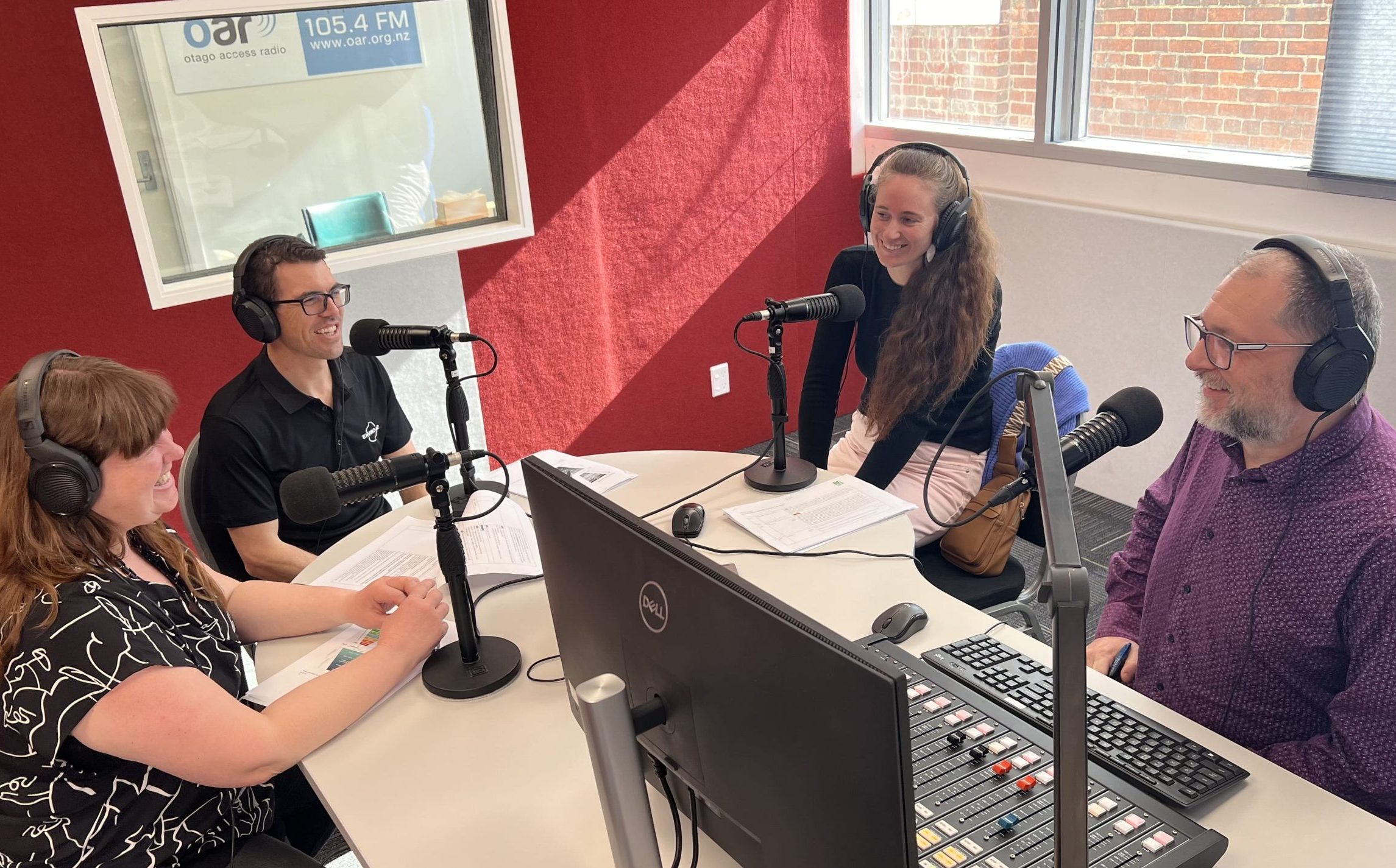 REthinking Waste Team in Studio. Tess, Rowan, Leisa and Rob