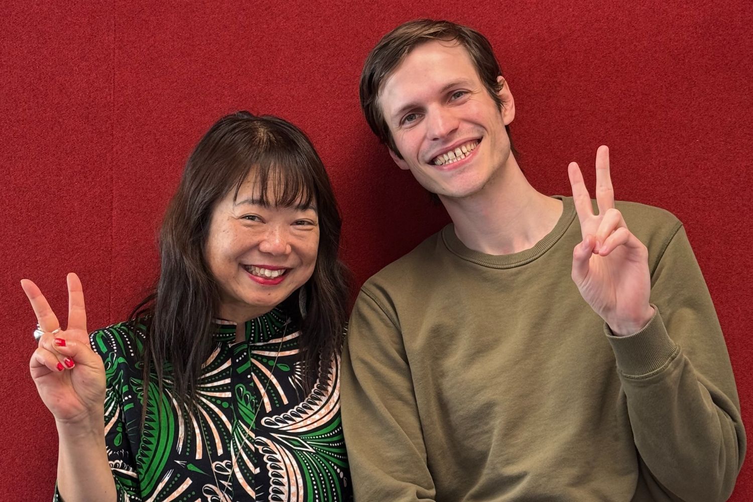 Photo of hosts Haruko Stuart and Nathan Woodfield