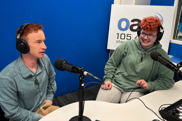 Samuel White and Miles Young from Diversity Dispatch at OAR FM studios.