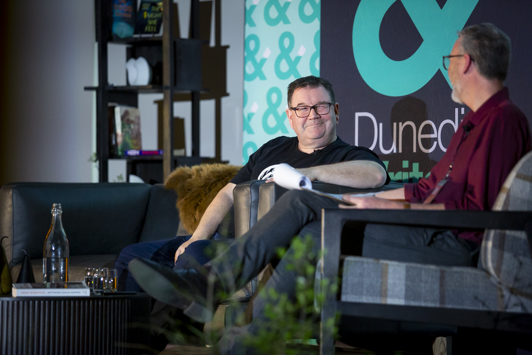 Grant Roberston at Dunedin Writers and Readers Festival.