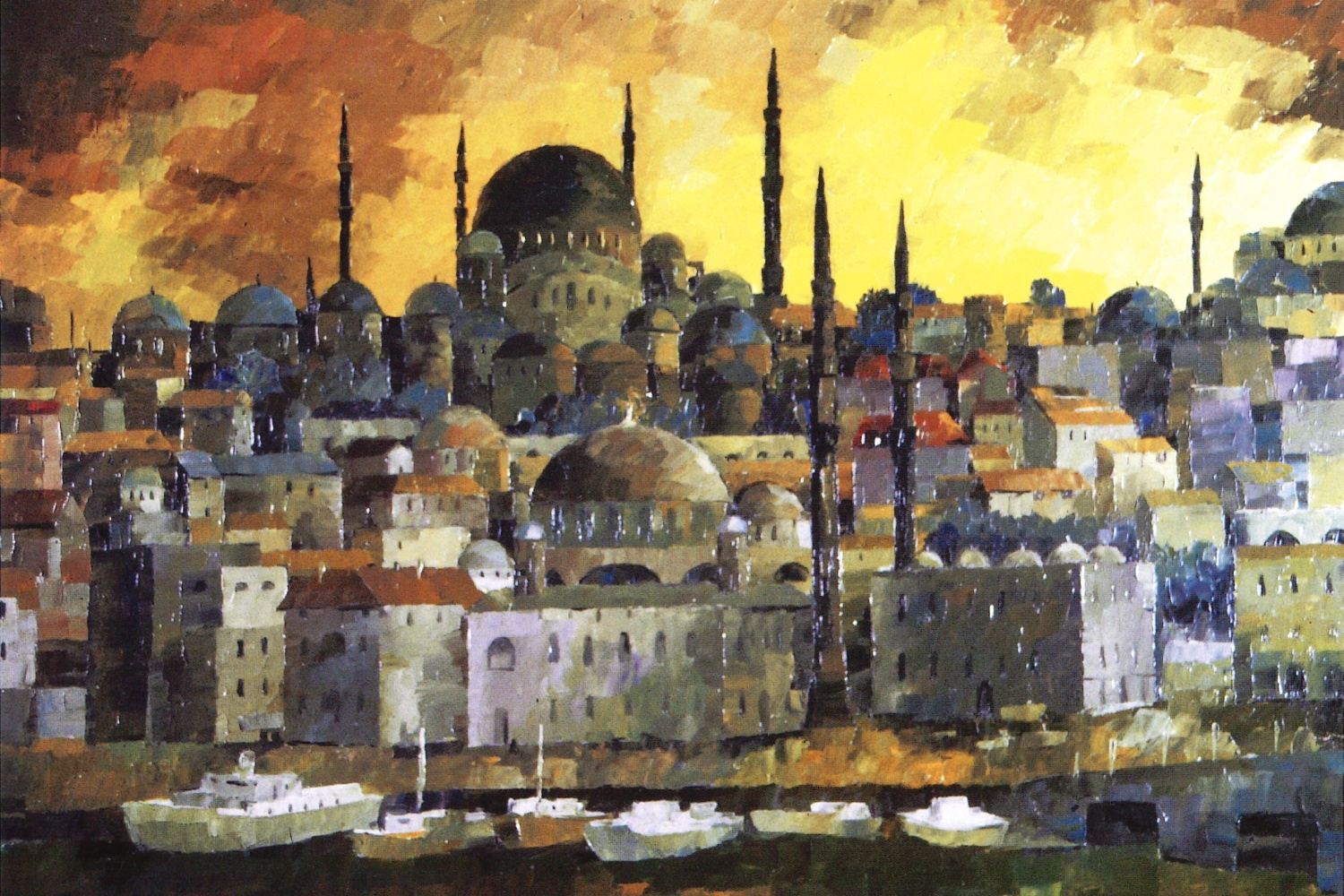 Painting of Istanbul, Turkiye by Tom Esplin