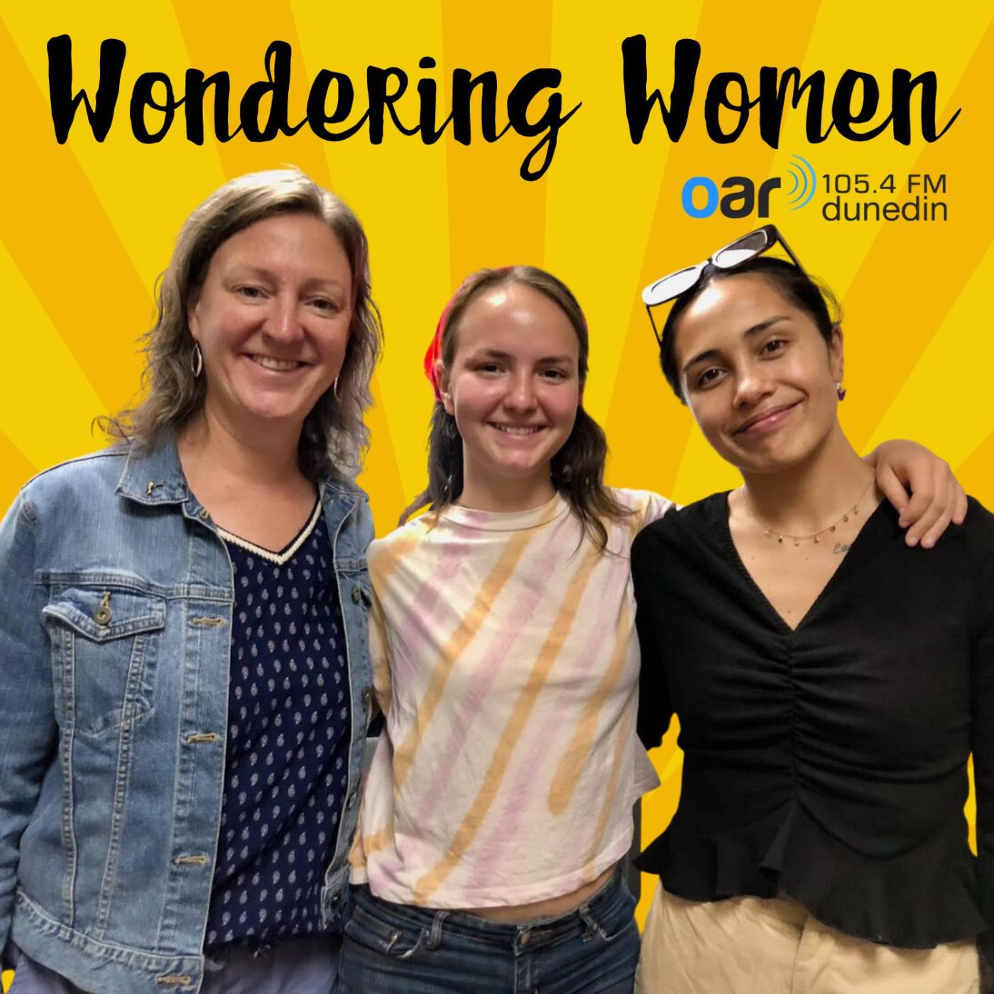 Wondering Women podcast image featuring Amy, Linea and Kahurangi