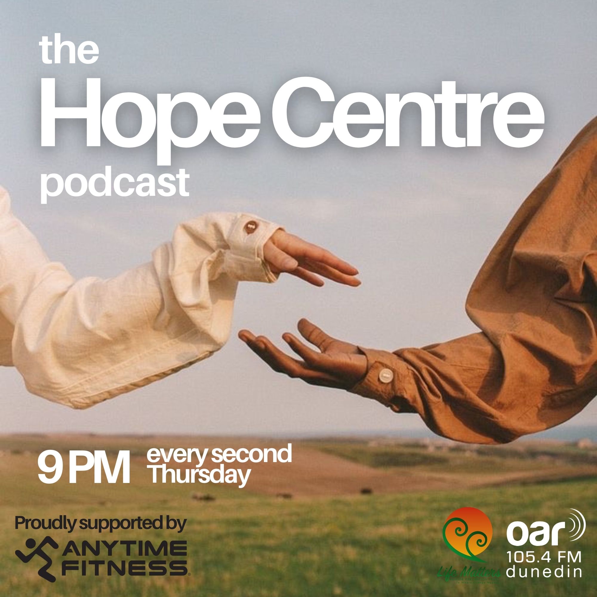Hope Centre Podcast Podcast Graphic with Anytime Fitness Logo