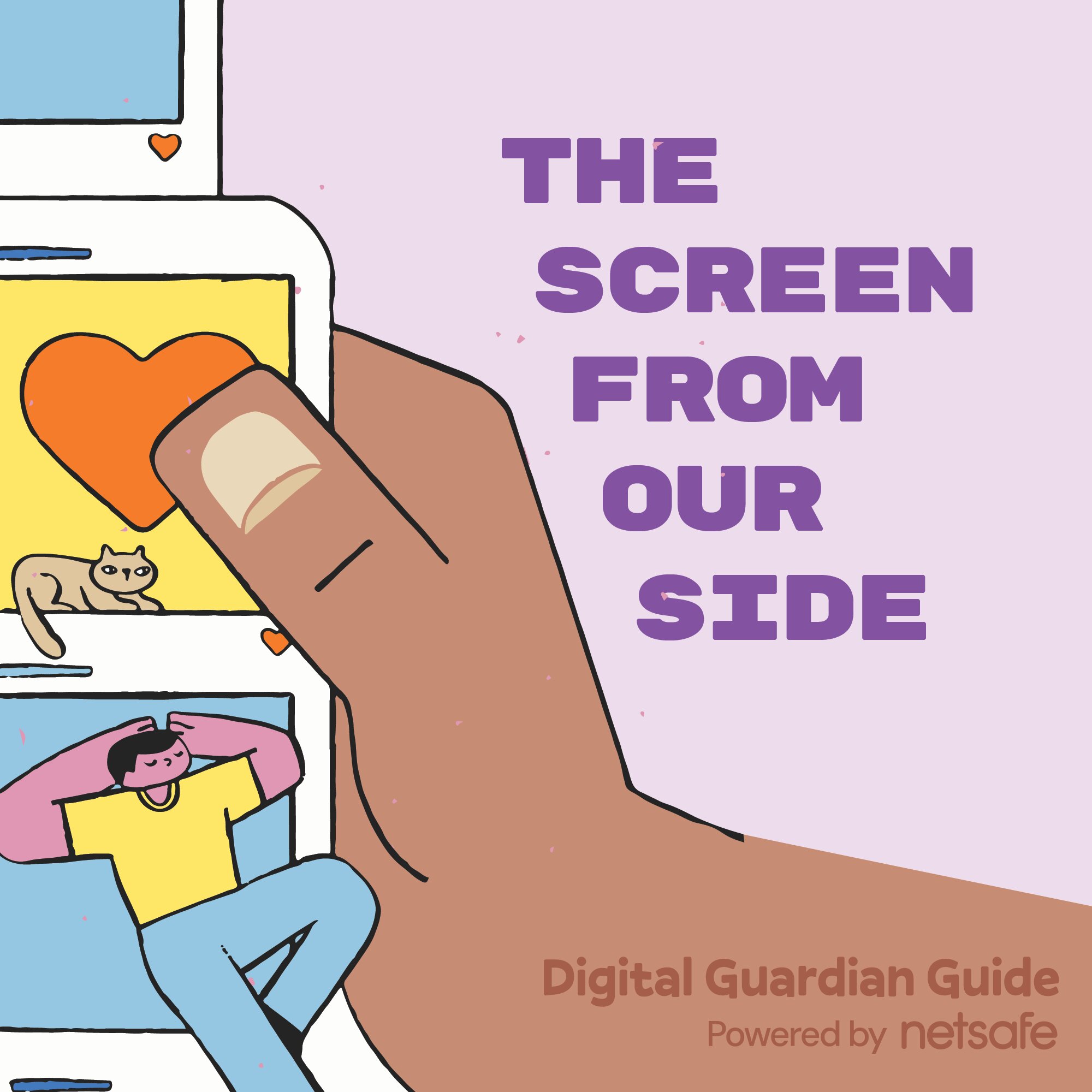 Screen From Our Side youth online safety podcast cover art from Netsafe and OAR FM