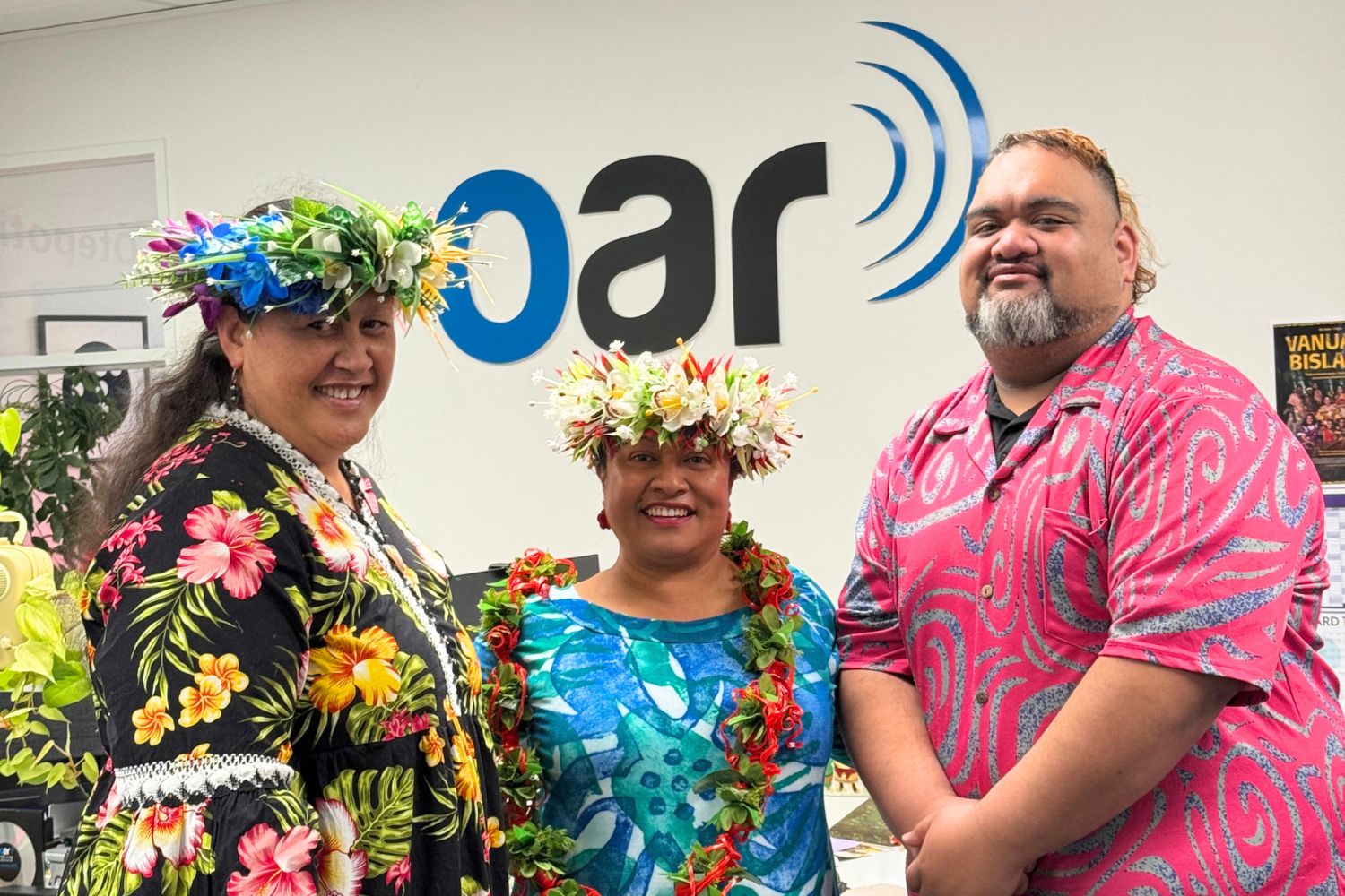 Cook Islands Maori LW hosts Teira Dean, Zoana Cockburn and Moana Chapman